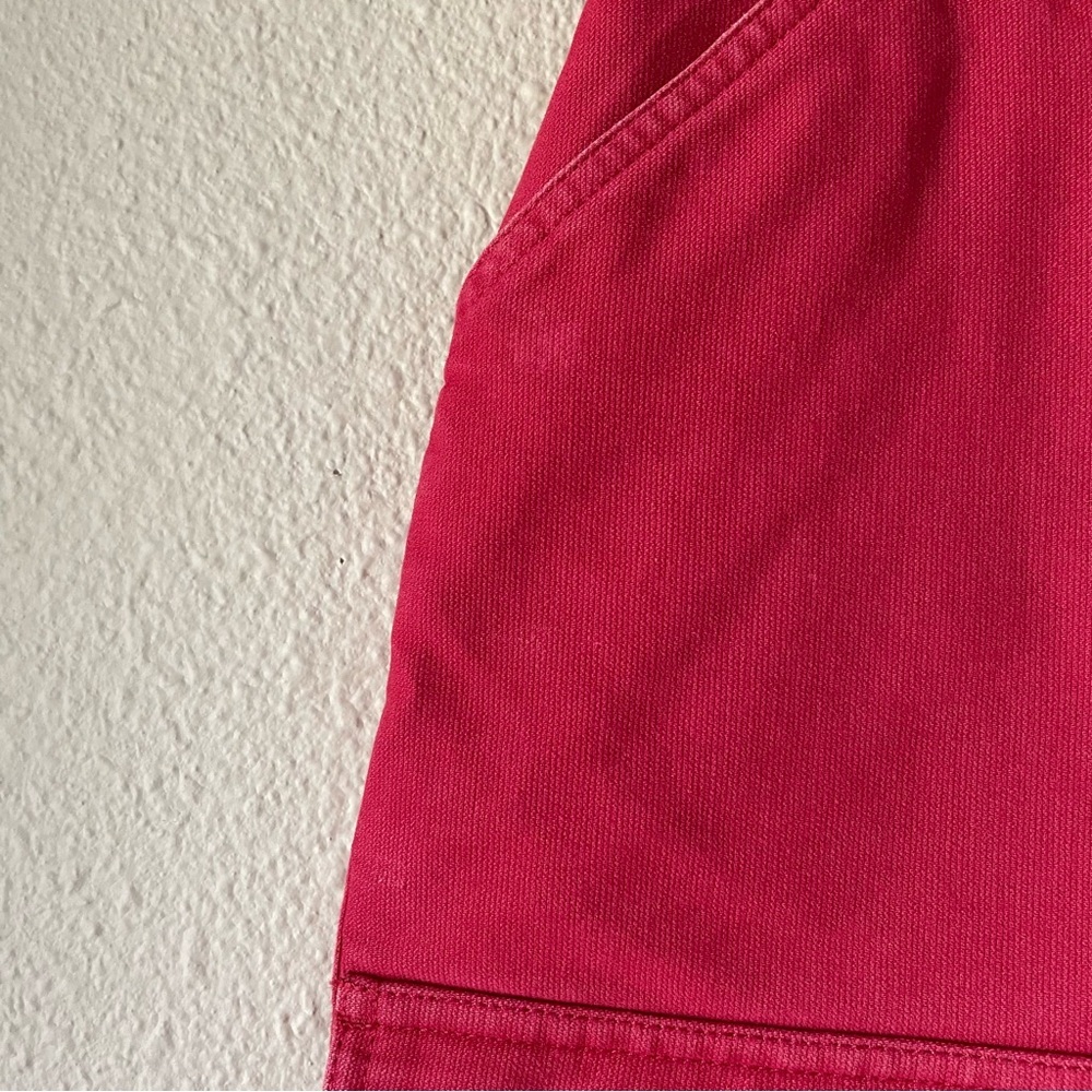 Marsh Landing Denim Cargo Shorts Women’s 14 Petite Red High Waisted 90s Casual - Picture 8 of 16